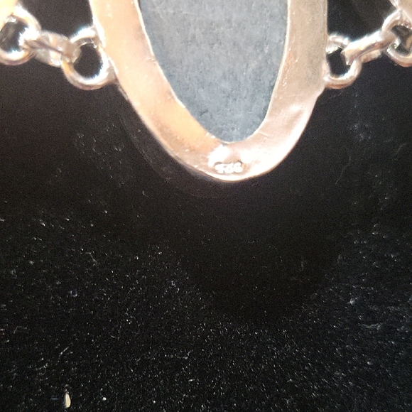 Elegant Sterling Silver 925 Abalone STATEMENT Necklace Gift Or To Keep - Picture 6 of 7